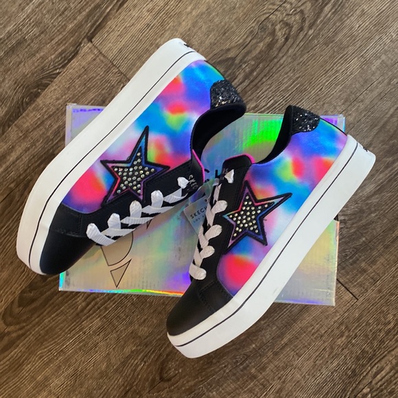 Skechers Shoes Girls Size 5, 6 Black Pink Starry Cloud MultiColored Sneakers - Picture 5 of 9